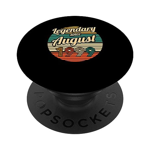 Legendario desde agosto de 1999 24 cumpleaños hombres PopSockets PopGrip Intercambiable