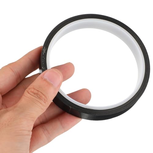 Image of 1 Roll Black Heat Resistant Tape, High Temperature Heat Transfer Tape PTFE Film Adhesive Tapes Waterproof Smooth Surface 1 /2 inch Width, 10m / 33ft Length, Black 0.5 inch Width