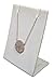 6-Pack White Leatherette Pendant Chain Necklace Display Stand 3.5