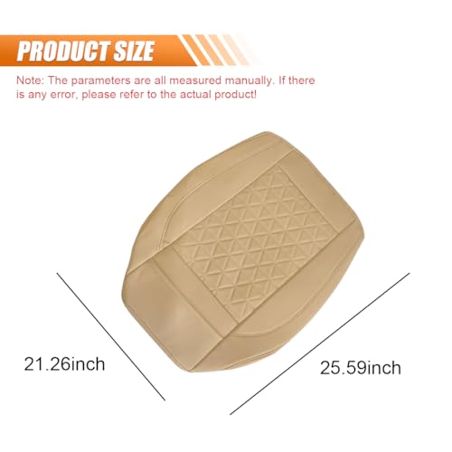 Image of Luxury Faux Leather Car Seat Cover, Car Seats Cushion, Beige