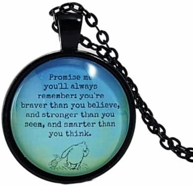 Georgia TeaberryWinnie the Pooh and Piglet AA Milne Promise Me Quote Necklace