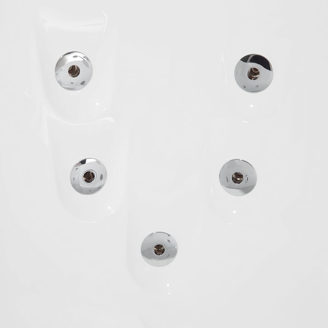 Bañera de hidromasaje de acrílico sanitario blanco con LED derecha doble 158 x 113 cm diseño moderno Paradiso