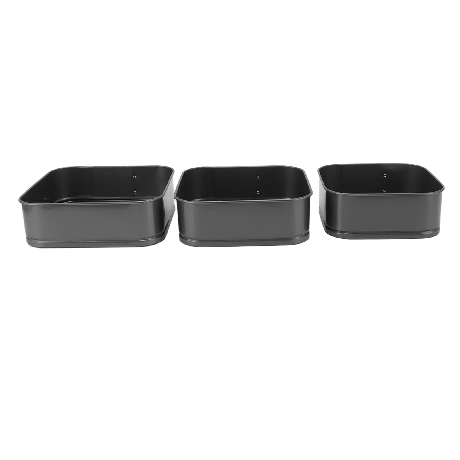 Wakects Molde Desmontable para Tartas, Molde para Tarta de Queso de Acero Al Carbono con Fondo Extraíble y Pestillo de Acero Inoxidable, Revestimiento Antiadherente, Cuadrado a Prueba de Fugas para