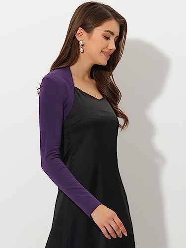 Image of Allegra K Elegant Shrugs for Women Long Sleeve Open Front Bolero Shrug