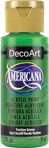 DecoArt Americana 2 oz Acrylic Multi-Purpose Paint, Festive Green
