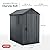 Keter Darwin 4x6 Ft All-Weather Storage Shed with Window, Built-in Ventilation, Customizable Walls, & Lockable Single Door, Graphite Grey