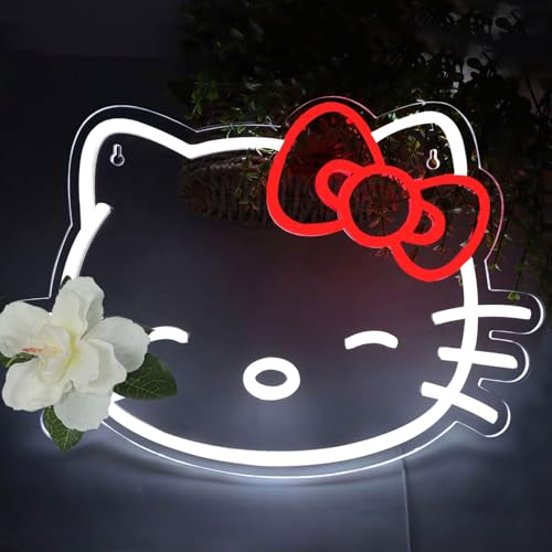 Image of Pugna Cat Neon Signs for Wall Decor Cute Neon Lights for Bedroom Led Business Signs Suitable for Bedroom Man Cave Christmas Best Gift