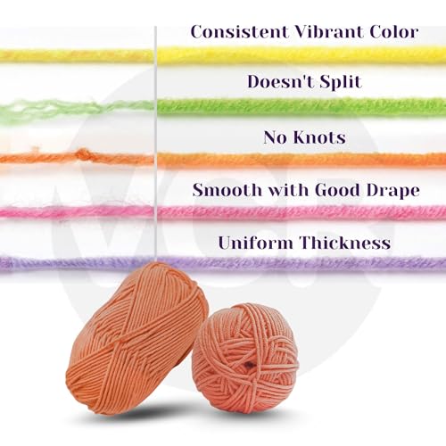 Image of VCR Orange Yarn, 100 Grams Hank, 190 Meters Length, Acrylic Ball for Crochet and Knitting, Soft Crosia Threads, Pack of 1 Yarn, Suitable for DIY Crafts