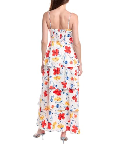Robe maxi Anne Klein robe longue col bénitier à volants femme