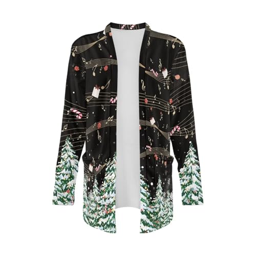 Image of Womens Open Fron Cardigan Sweaters Long Sleeve Tops Daily Coats