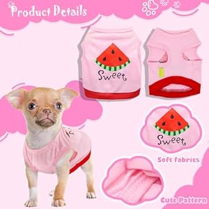 4 Pieces Dog Clothes for Small Dogs Spring Summer Cute Dog Clothes Female Outfit Pet Puppy Shirt Small Dog Clothes for Girls Chihuahua, Yorkie, Teacup Dog, XXS 4 Pieces Dog Clothes for Small Dogs Spring Summer Cute Dog Clothes Female Outfit Pet Puppy Shirt Small Dog Clothes for Girls Chihuahua Yorkie Teacup Dog XXS