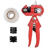 AGPtek rbol Profesional fruta Rama Injerto herramienta de corte Pruner 2 hojas adicionales con injerto de cinta (rojo)