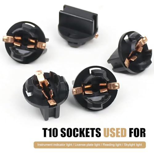 10 piezas de sockets de bombilla T10 para autos miniatura 5
