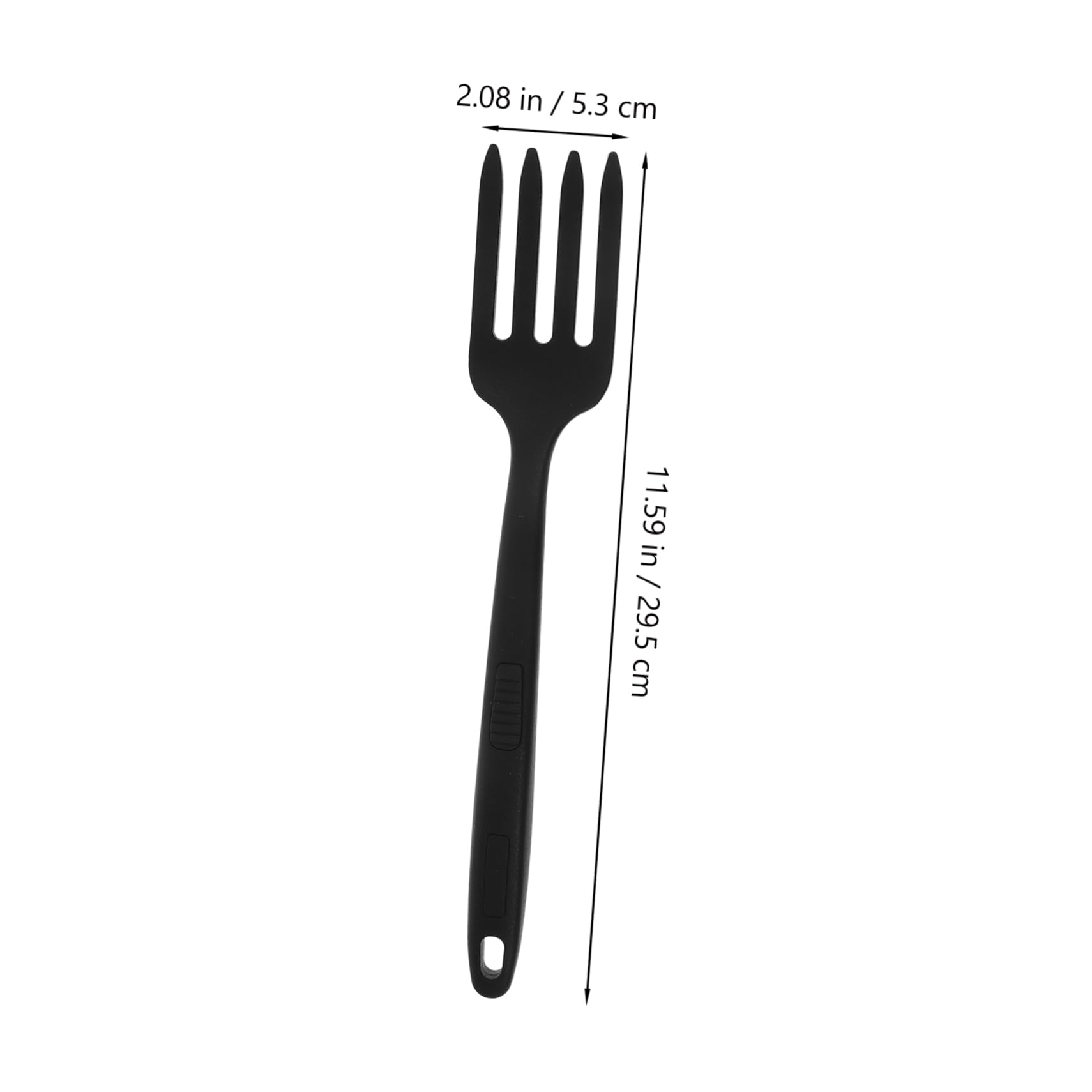 Cabilock Cooking Fork Silicone Handle Heatproof Nonstick Mini Fork for Pasta Salad Stirfrying