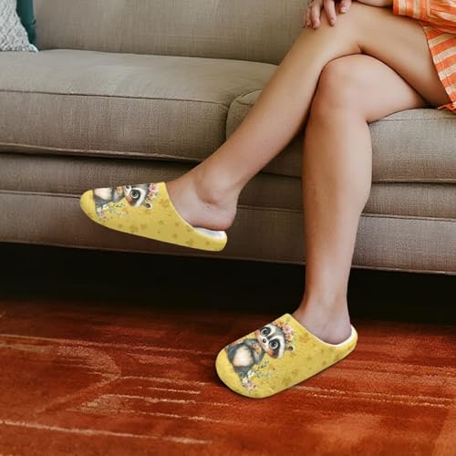 ZDCUSTOM Fuzzy House Slipper for Women Indoor Memory Foam Slip on Slippers with Non Slip Sole House Flats2