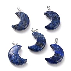 5pcs -Moon - Dark Blue Lapis Lazuli