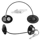 HavenHause Fridge Lock with 4 Keys usable as Cabinet Locks, Refrigerator Lock, Freezer Lock and Child Safety Locks with 4 Extra Strong Adhesives - Black (Pack of 2)