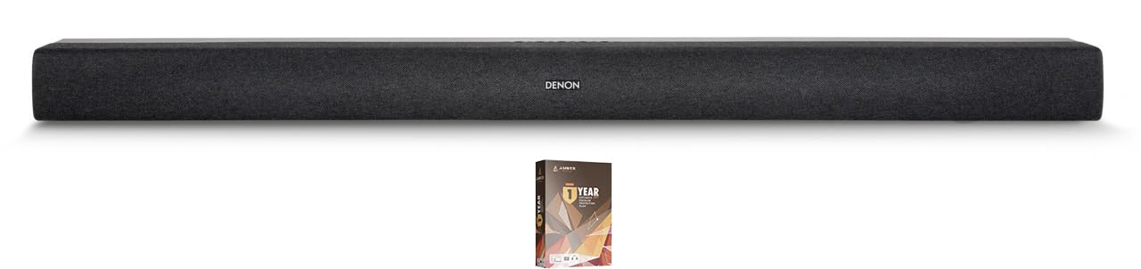 Denon DHT-S218 Bluetooth Sound Bar with Dolby Atmos with an Additional 1 Year Extended Amber Protection (2024), Black