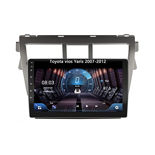 Autoradio Android 10 Double Din avec commande au volant et lien miroir pour Toyota Yaris