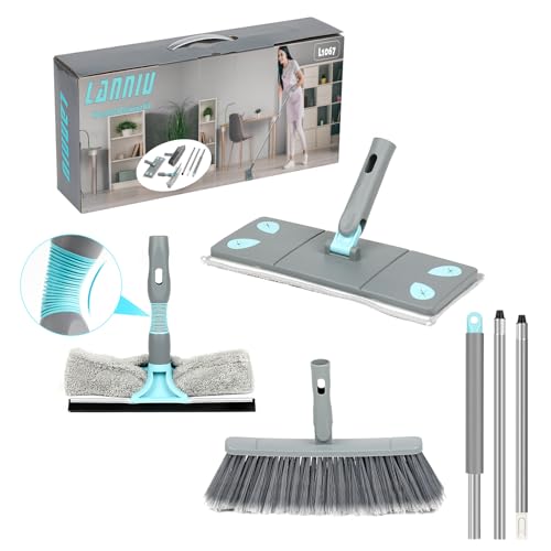 3-in-1 Detachable Broom and Mop Set Combo for House Cleaning