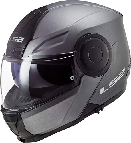 Casco de motocicleta LS2 FF902 SCOPE Solid MATT TITANIO Modular ECE 22.05 aprobado para hombre y mujer, small