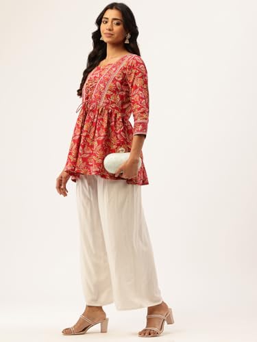 Image of Princess Cut Top for Women - 3 /4 Sleeves with Front Drawstrings (S-XXL)