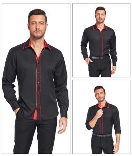 SWISSWELL Dress Shirt for Mens Long Sleeve Casual Button Down Shirts Wrinkle-Free Button Up Shirt3