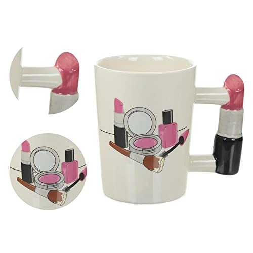Caneca do batom, Beleza bonito Canecas em forma de ferramenta, Copo inovador 3D de 10,15 onças com a