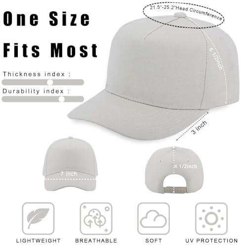 Image of 12 Pack Seamless Baseball Caps Wholesale Bulk - No Center Seam, DIY Friendly, Adjustable Breathable Lightweight for Men Women