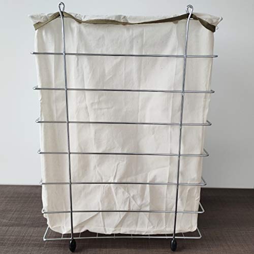 Utimil, CR483, Cesto de Roupa Suja Para Parede Chão Cesto Lavanderia Tecido Aramado, cor Cromado, Aç