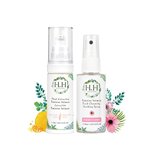 Image of HH Intimate Brightening Serum Citrus Scent & Feminine Hygiene Spray Fresh Flora Scent, Natural Plant-Based, pH3.6, Moisturizing, Odor Control, Itch Relief, Tightening for Sensitive Skin