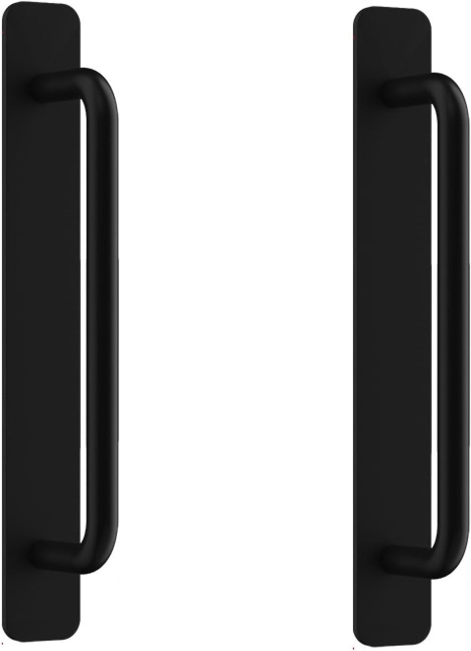 Tnbccxn Medium No Perforation (Black) Cabinet Handles, Cabinet Handles,2 Pack Aluminum Alloy Door Handle Without Punching(Medium No Perforation (Black))