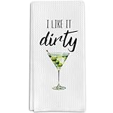 Dirty Martini Gifts Kitchen Towels for Martini Lover, Cocktail Lovers Gifts Decorative Towels for Bar Kitchen Bathroom