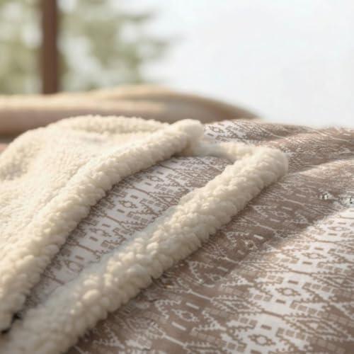 Image of Eddie Bauer - Sherpa Throw Blanket for Couch 50x60 - Ultra Soft Reversible Fleece & Plush Sherpa Blanket, Warm Cozy Geometric Throw for Sofa, Bed, Living Room Decor