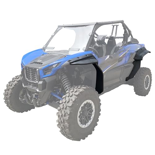Image of Wider XXL Front & Rear Fender Flares Kit Compatible with Kawasaki Teryx KRX 1000 2020-2025 Accessories Update Extended Mud Flaps Extension Mud Guards Replace 99994-1324(12PCS,Left & Right)