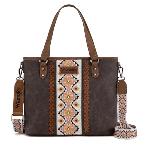 Image of Montana West X Wrangler Tote Bag for Women Western Purses with Detachable Strap Medium Satchel Handbags | with Crossbody Strap