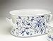Zeckos AA Importing 59813 Blue And White Ceramic Foot Bath - Set Of 2