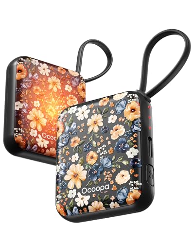 OCOOPA Scaldamani Elettrico 2 Pezzi, Portatile Scalda Mani USB Ricaricabile 4000mAh, 3 Livelli fino a 52°C, Utile Regalo di Natale, Ideale per Sci Invernale, Viaggi e Attività all’Aria Aperta,UT5 Nano