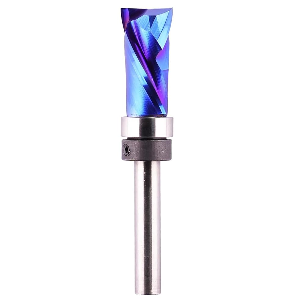 Jnchdghwa As Shown Top Bearing Compression Flush Trim Router Bit 1/4" Shank For Woodworking Tooling