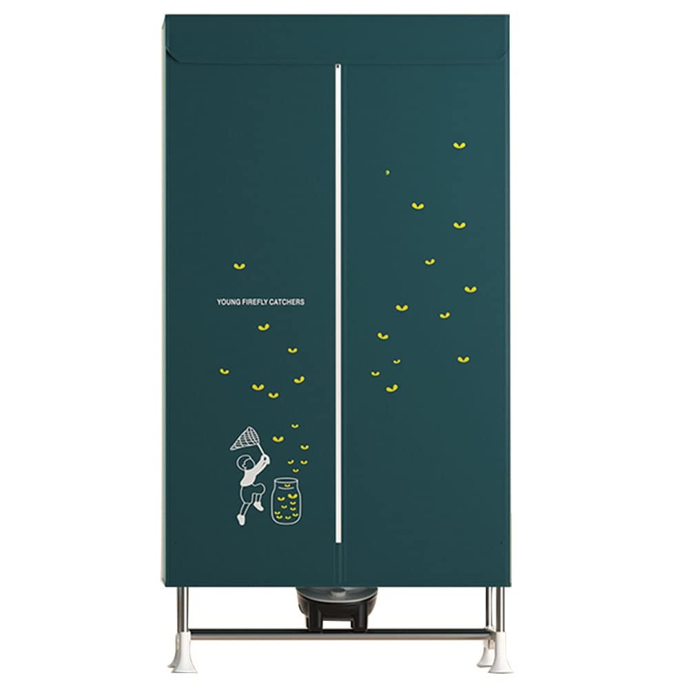 Tendedero eléctrico portátil de 1500 W, máquina de secado con calefacción, secadora de doble capa, armario de secado con aire caliente, eficiencia energética, bajo nivel de ruido, acero inoxidable,
