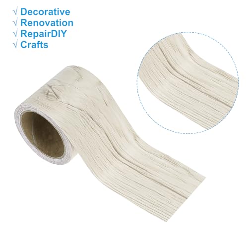 Image of PATIKIL Wood Grain Repair Tape 2in x16ft, Self Adhesive Realistic Textured Repair Tape Patch for Floor Door Table Cabinets Desk, White Maple