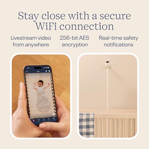 Image of Nanit Pro Smart Baby Monitor & Wall Mount - Wi-Fi HD Video Camera, Sleep Coach and Breathing Motion Tracker, 2-Way Audio, Sound and Motion Alerts, Nightlight and Night Vision, Includes Breathing Band
