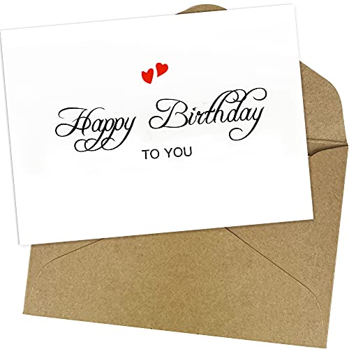 Geburtstagskarte mädchen und männer- Happy Birthday to you - A6 mit Naturkuvert Cover