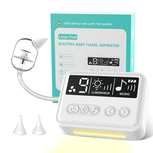Image of Hospital-Grade Electric Nasal Aspirator for Baby Rechargeable Nose Suction with 9 Levels Suction Nose Sucker for Toddler Portable Disassemble Clean (Big)