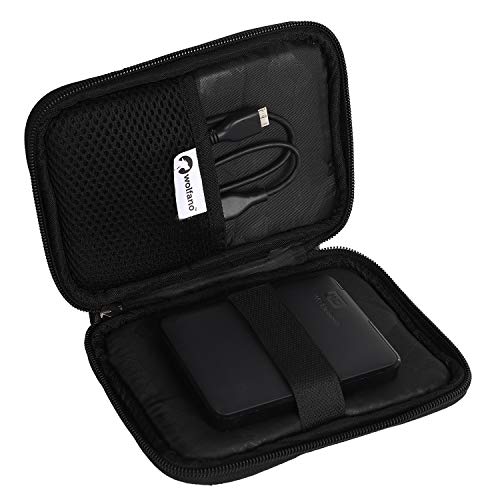 Image of WD HDD Hard Case /Cover /Pouch for 2.5 inch Portable Hard Drive (for Seagate, Toshiba, WD, Sony, Transcend, Lenovo, Adata) (BROWN CROSS)