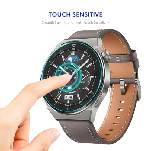 Image of 4youquality Military-Grade Gorilla Tempered Glass for Samsung Galaxy Watch 4 /5 / 6 /7 (44mm, 1.4 inch Display) | 9H Hardness | HD Clear | Scratch Resistant | Full Screen Coverage | Pack of 2