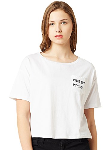 Image of Miss Chase Women's Maroon Super Soft V-Neck Short Sleeves Cotton Solid Regular Fit T-Shirt
