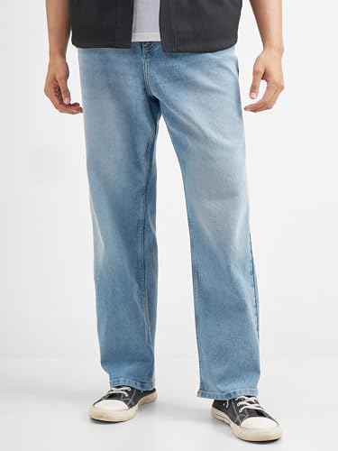 Image of Highlander Men's Straight Relaxed Fit Jeans | Stretchable | Everyday Comfort & Style| Jeans for Man|Premium Cotton Blend