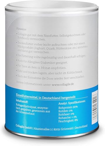 Collagile Dog 2x225g – Bioaktive Collagen Peptide für Hunde und Katzen – Nutrifunktionelles Gelenkpulver – unterstützt den gesamten Bewegungsapparat – Klinisch in Studien getestet