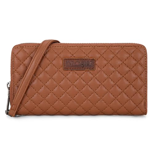 montana west x wrangler large quilted wallet for women with a detachable wristlet amp rfid lining